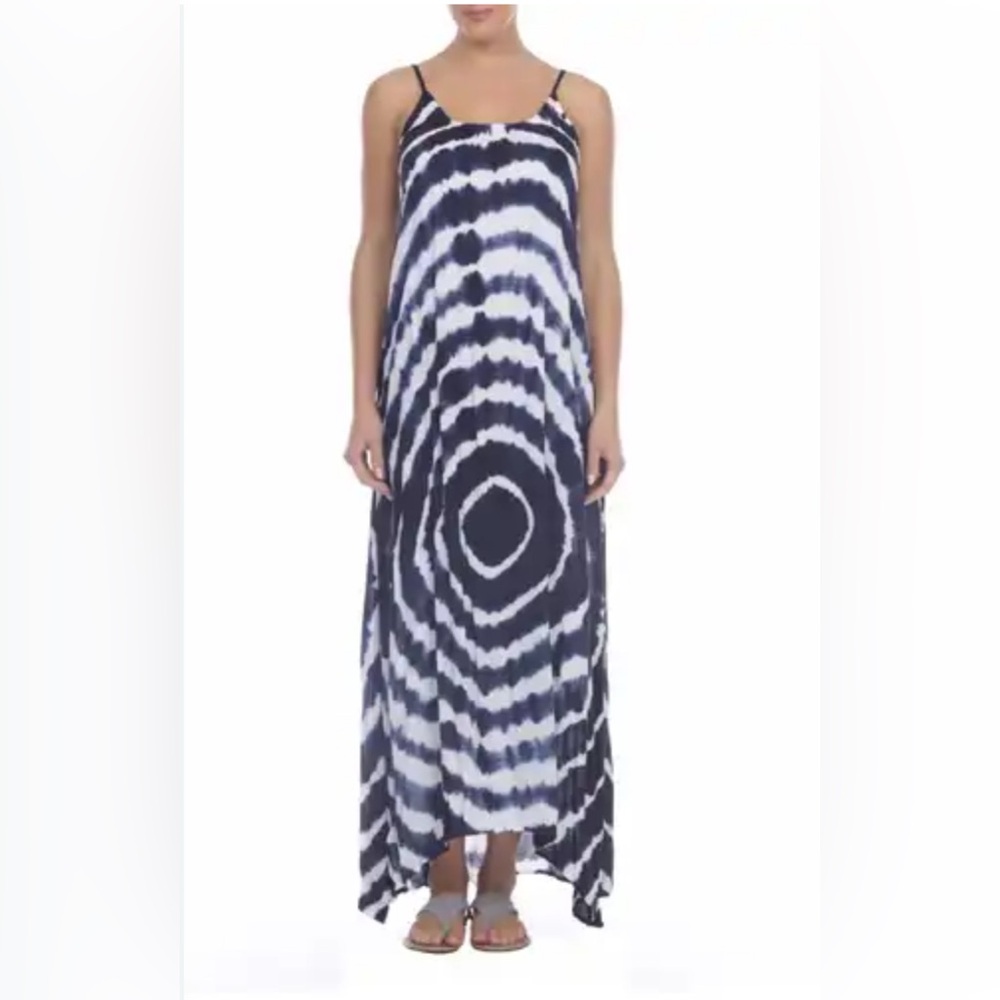 Raviya Blue and White Spaghetti Strap Sundress